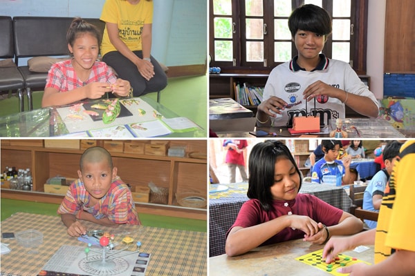 タイの知育教育を受ける子ども達