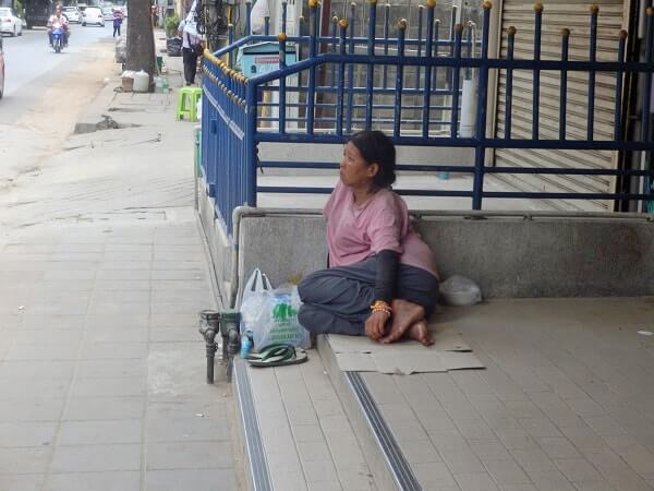 タイの路上女性