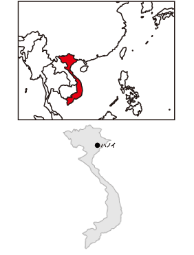 ベトナムの地図